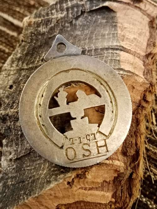 1894 ZAR 2 Shillings Prisoner of war trench art