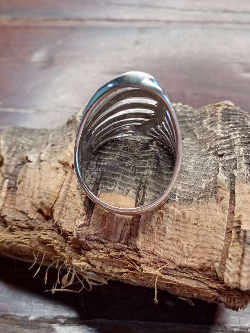 Sterling Silver ladies ring Size M.5 No Box!