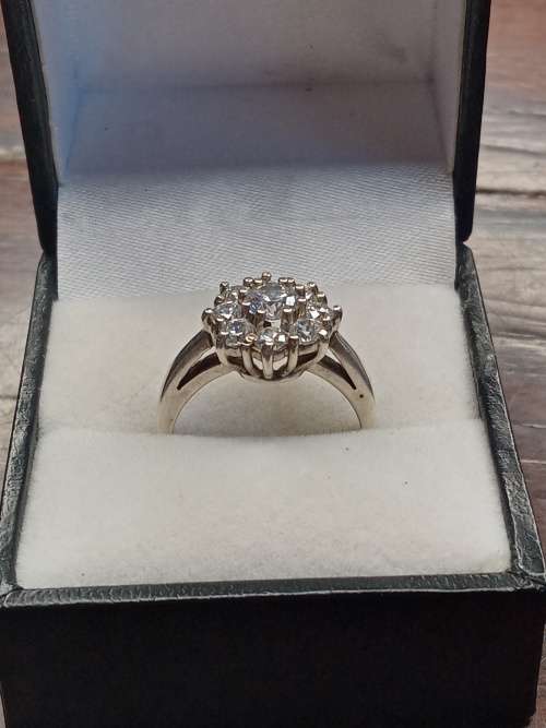Sterling silver ladies ring Size: M.5 NO BOX!