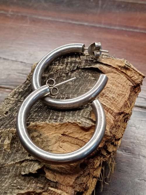 Sterling silver hoop earrings