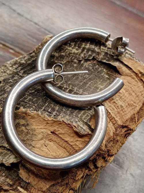 Sterling silver hoop earrings