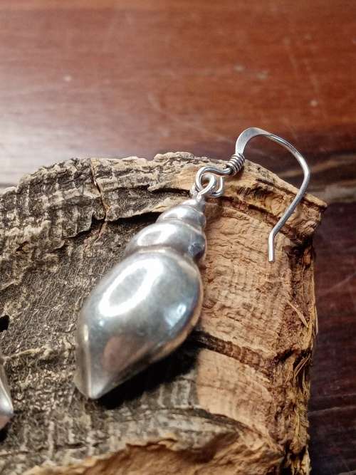 Shell sterling silver earrings