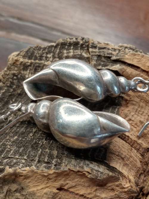Shell sterling silver earrings