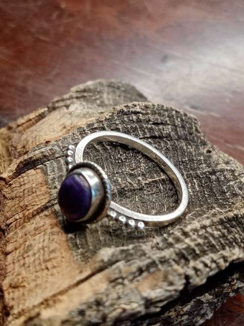 Sterling silver sugalite ladies ring Size: N