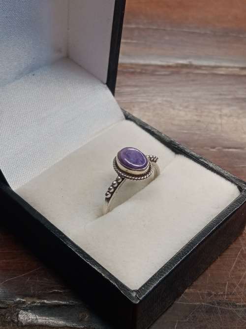 Sterling silver sugalite ladies ring Size: N
