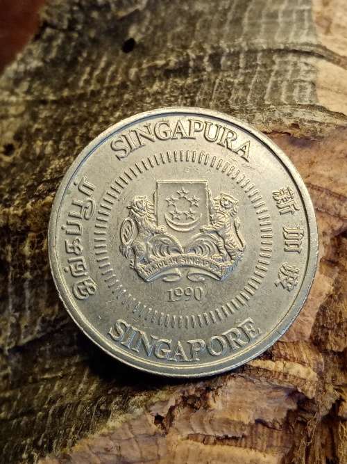 Fifty cents Singapore 1990