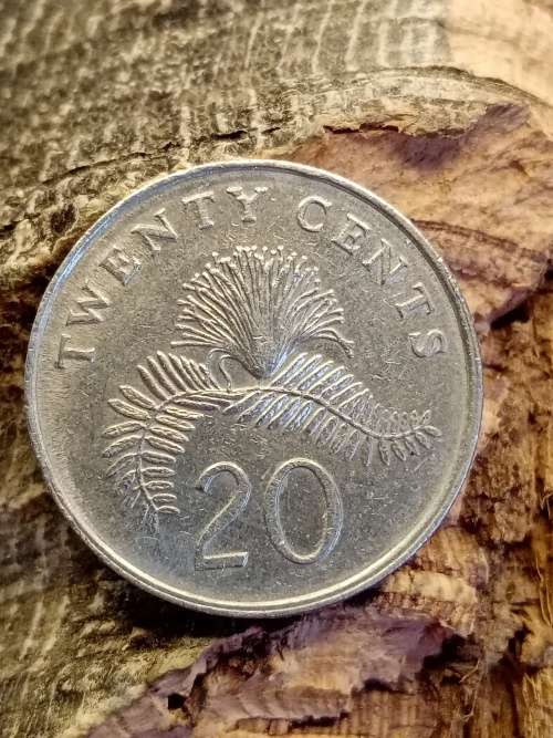 Twenty cents 1986 Singapore coin