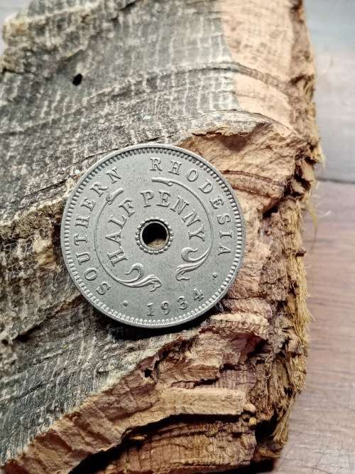 1934 Southern Rhodesia 1/2 penny