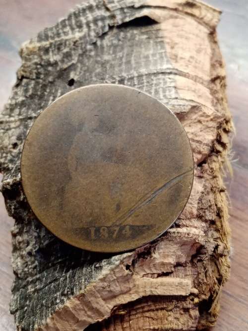 United Kingdom one penny 1874