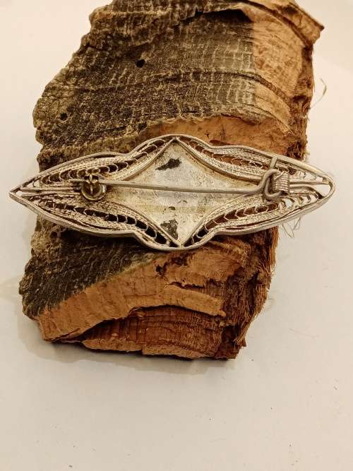 Sterling silver Brooch Please note engraving on front 1943