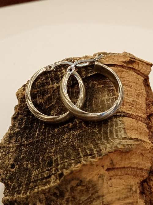Sterling silver hoop earrings 15mm inside diameter