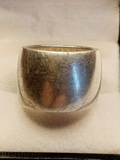 Sterling silver ladies ring Broad ring Size M