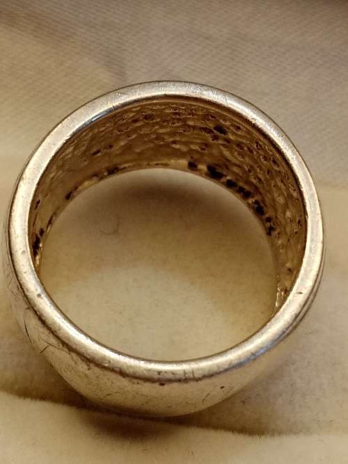 Sterling silver ladies ring Broad ring Size M