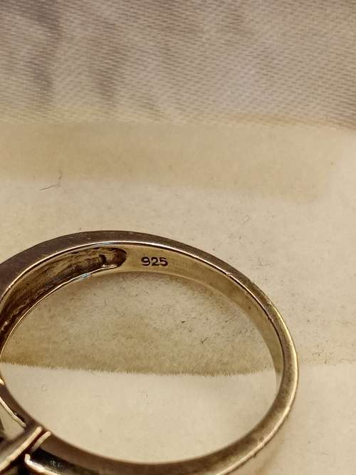 Sterling silver ladies ring Size P.5