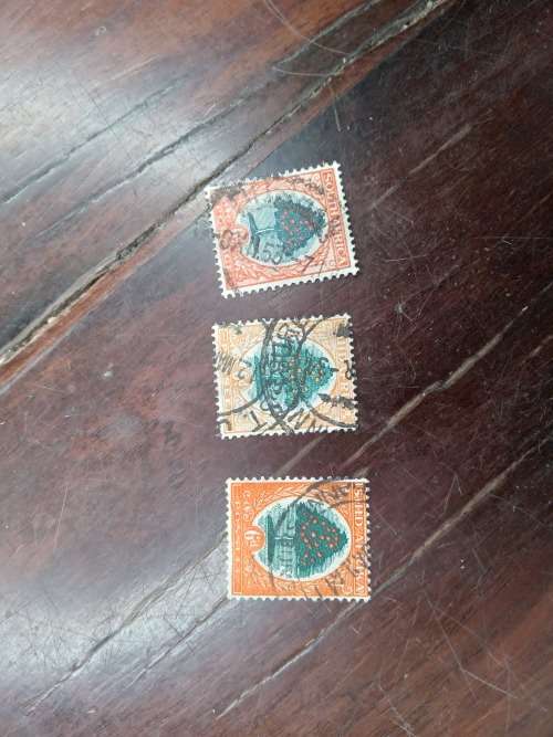 South Africa 6D stamps 3 different colors
