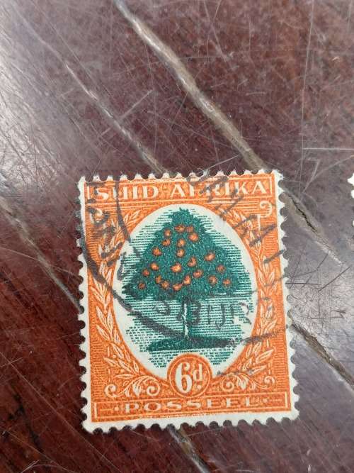 South Africa 6D stamps 3 different colors