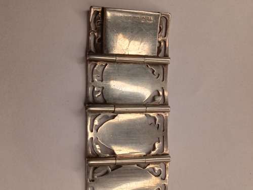 Siam bracelet sterling silver 24mm wide 18.5cm long