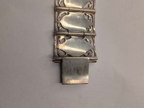 Siam bracelet sterling silver 24mm wide 18.5cm long