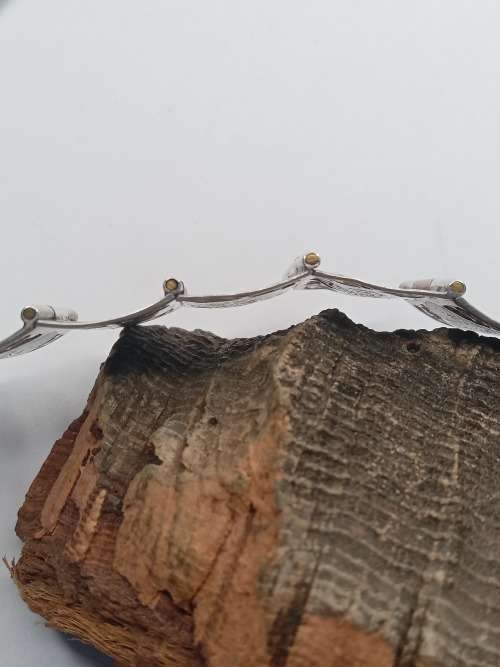 Siam bracelet sterling silver 24mm wide 18.5cm long