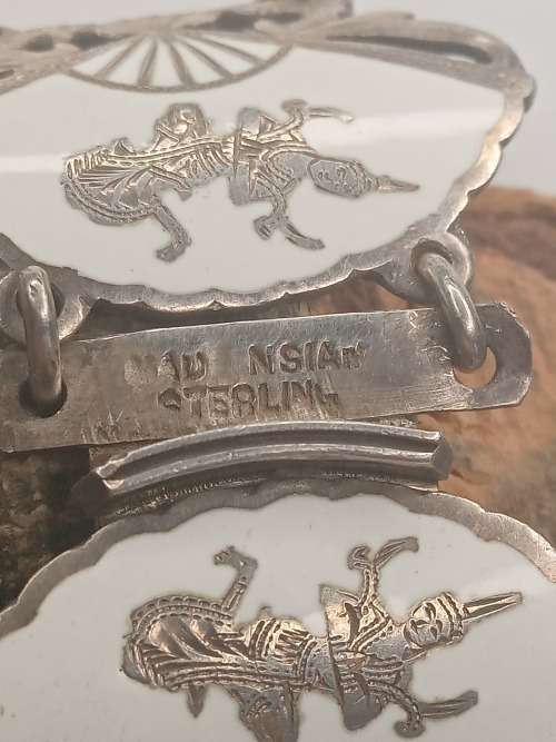 Siam bracelet sterling silver with matching earrings