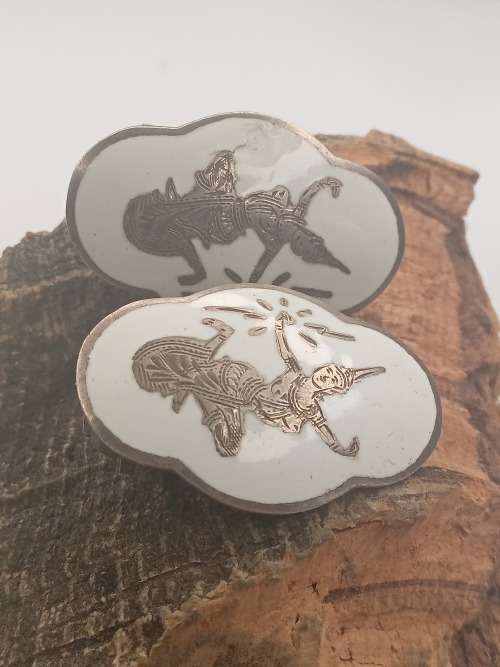 Siam bracelet sterling silver with matching earrings