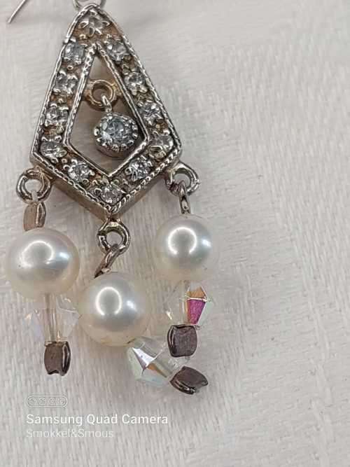 Sterling silver hook in earrings