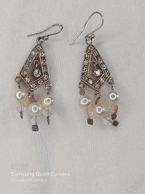 Sterling silver hook in earrings