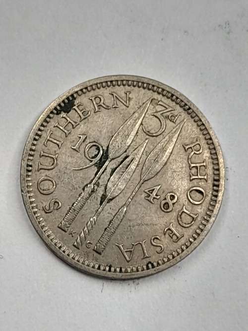 Southern Rhodesia three pence 1948