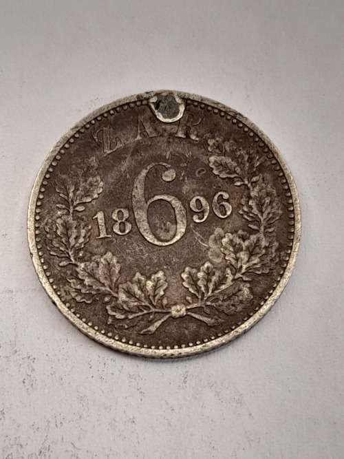 South African Republic six pence 1896