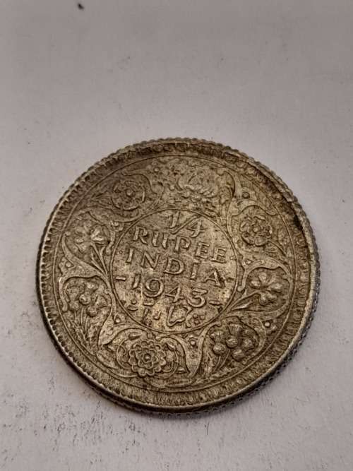 Indian - British 1/4 rupee 1943