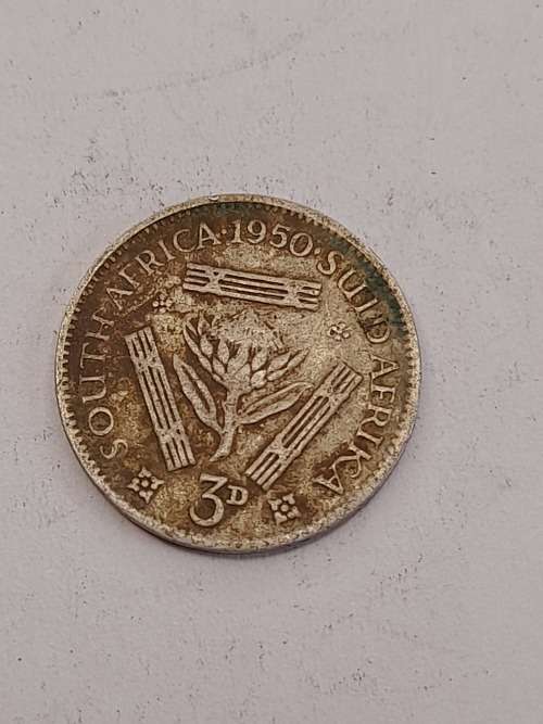 South Africa 1950  three pence