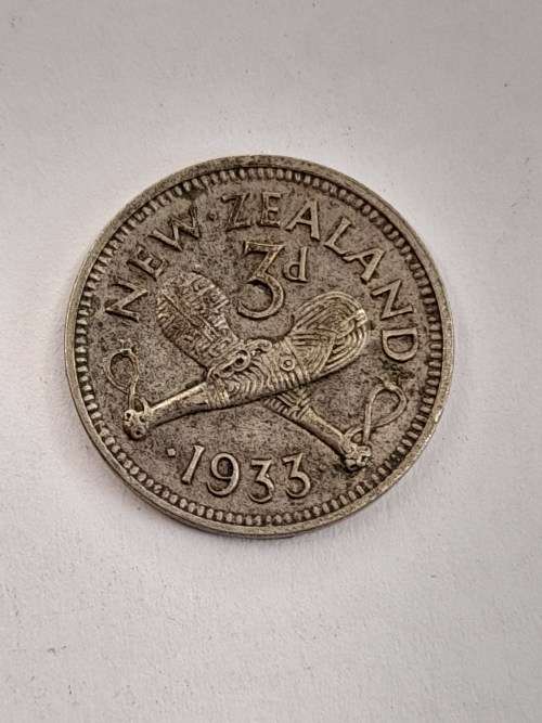 New Zealand 1933 three pence