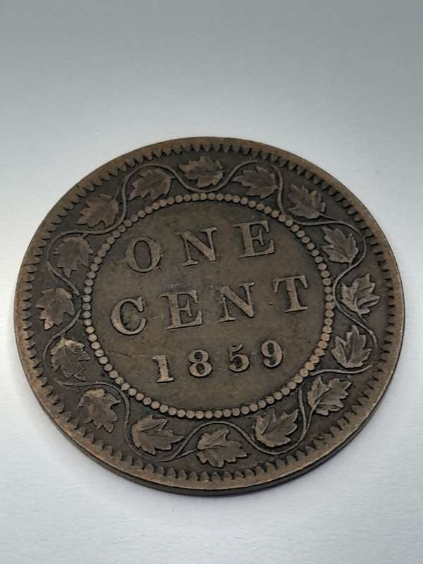 Canada one cent 1859