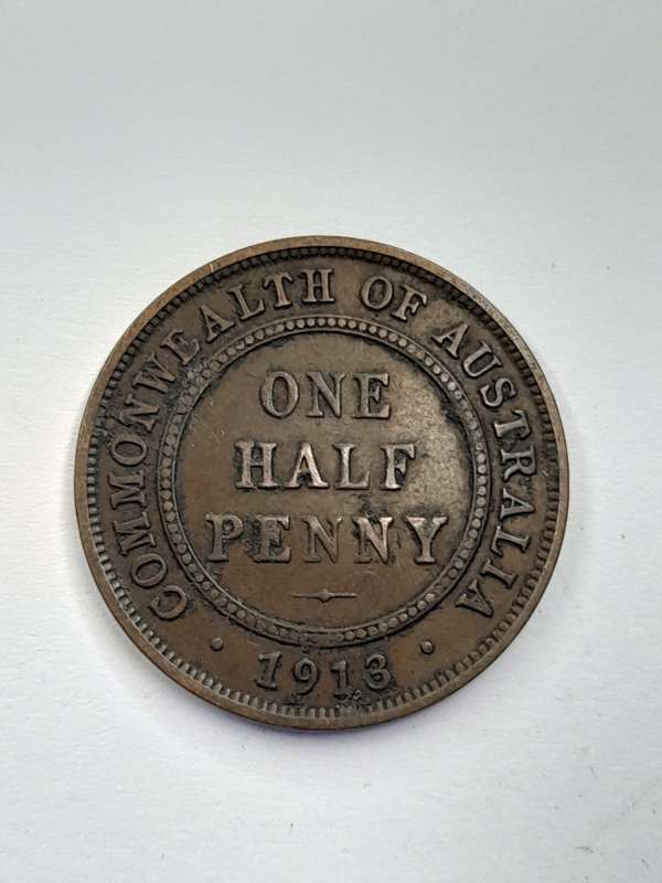 Australia 1/2 penny 1913