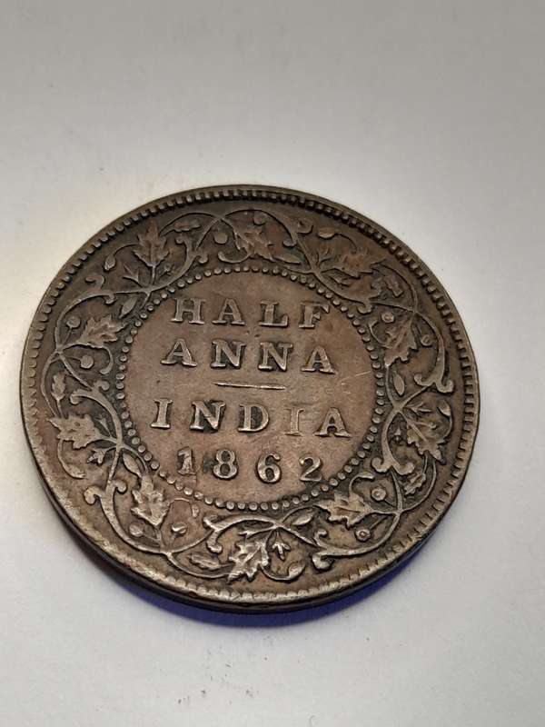 India  - British 1/2 Anna 1862