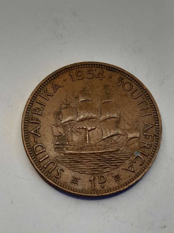 South Africa 1 Penny 1954