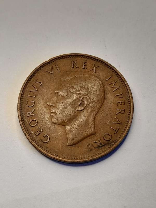 South Africa 1/2 penny 1943