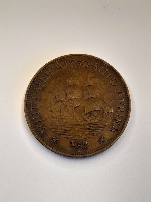 South Africa 1/2 penny 1950