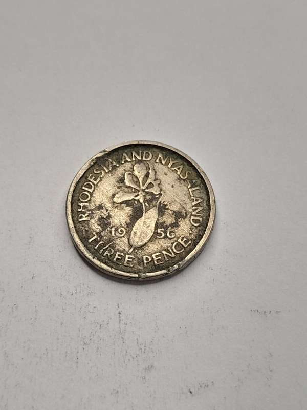 Rhodesia and Nyasaland 1956 three pence