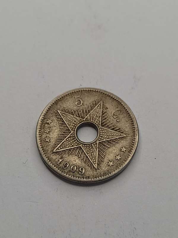 Belgian Congo 5 Centimes 1909