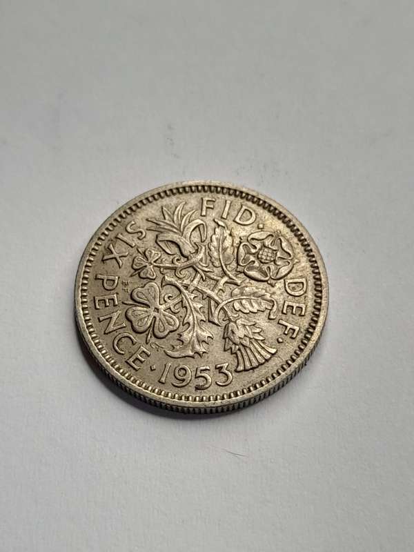 United Kingdom 1953 six pence