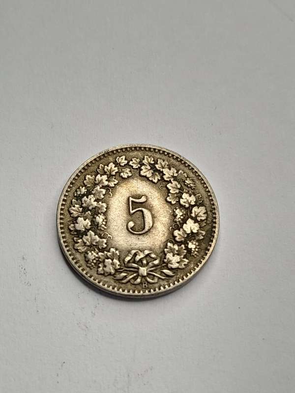 Switzerland 5 rappen 1915