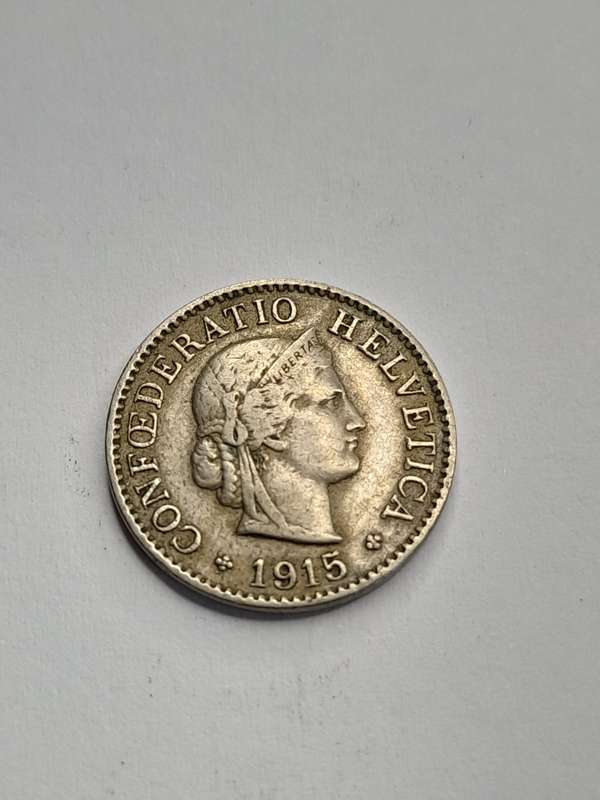 Switzerland 5 rappen 1915