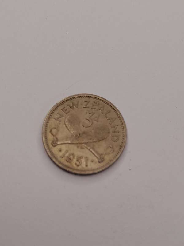 New Zealand 1951 three pence
