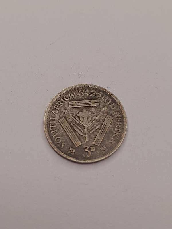 South Africa 1942 three pence
