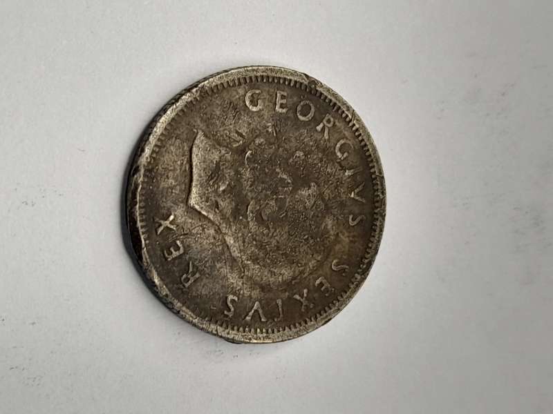 South Africa six pence 1952