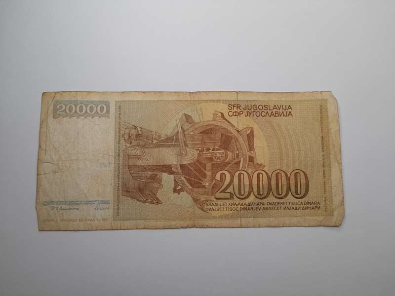 Yugoslavia 20000 Dinara 1987