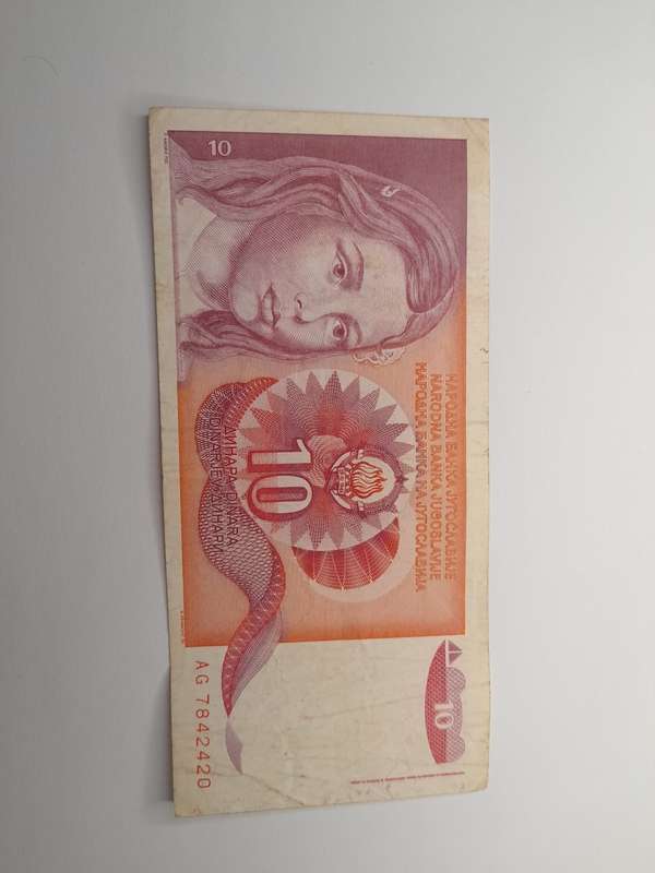 Yugoslavia 10 Dinara 1990