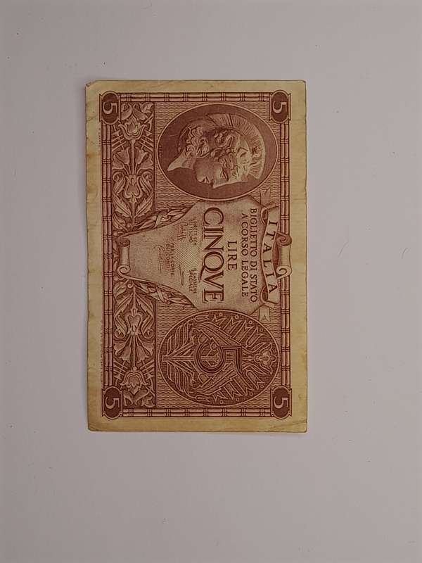 5 Lire Italy 1944