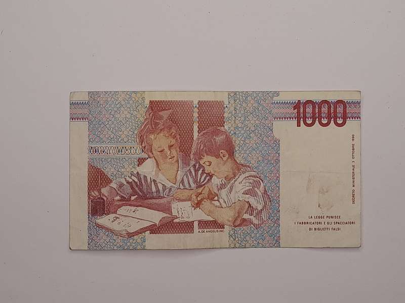 1000 Lire Montessori 1990